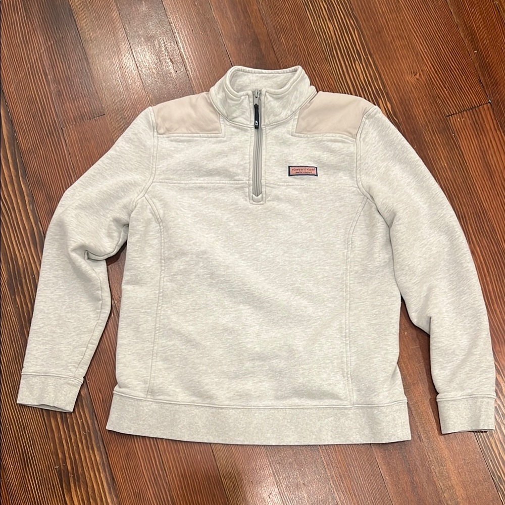 Vineyard Vines Gray Quarter-Zip Pullover
